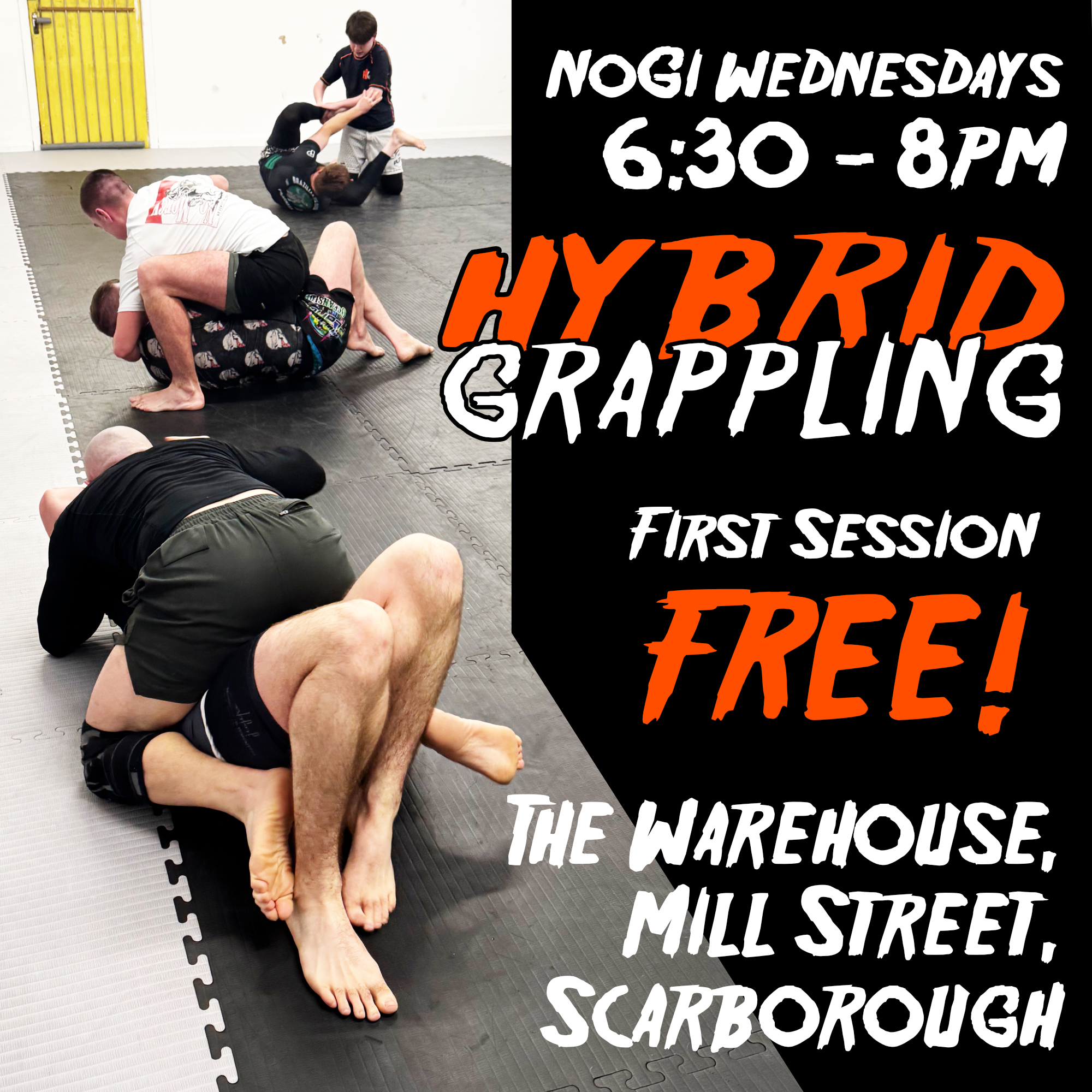 Nogi Jiu Jitsu in Scarborough North Yorkshire at Hybrid Grappling 6:30 - 8pm every week